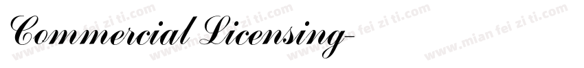 Commercial Licensing字体转换